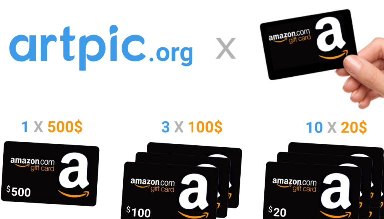 Artpic – Amazon Gift Cards Giveaway: Win $500 Amazon Gift Card (Multiple Winners)